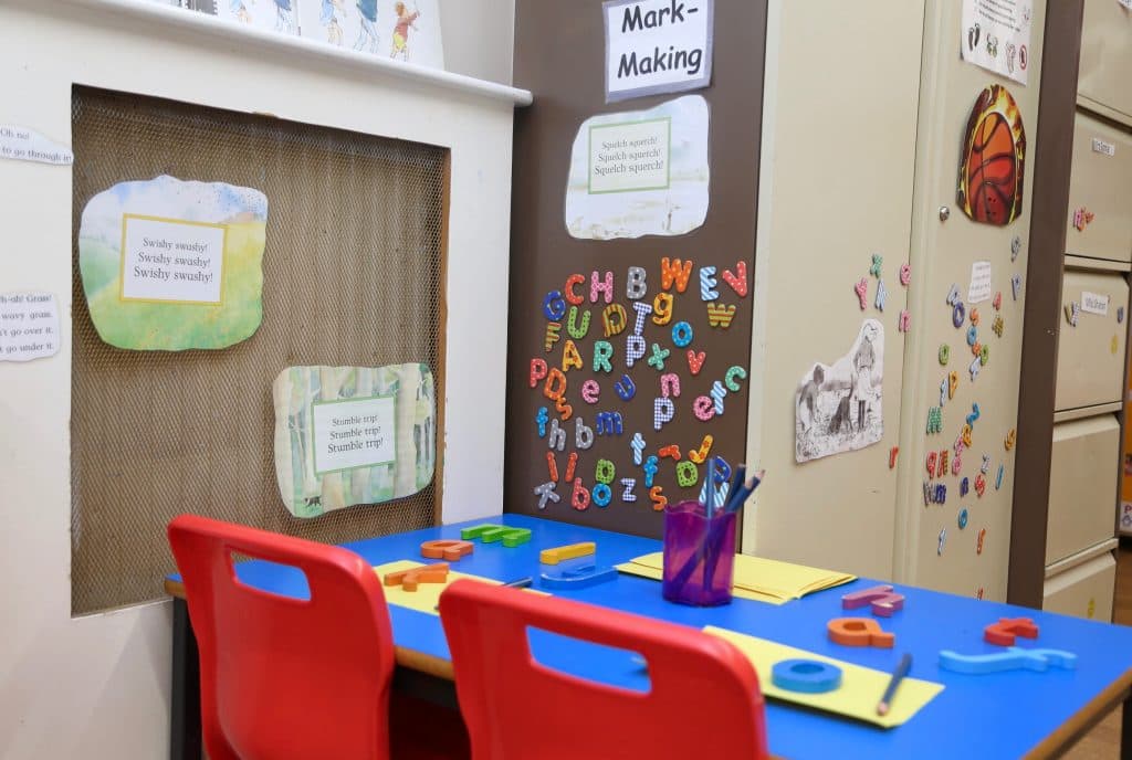 Literacy activities at Bunnies on the Green